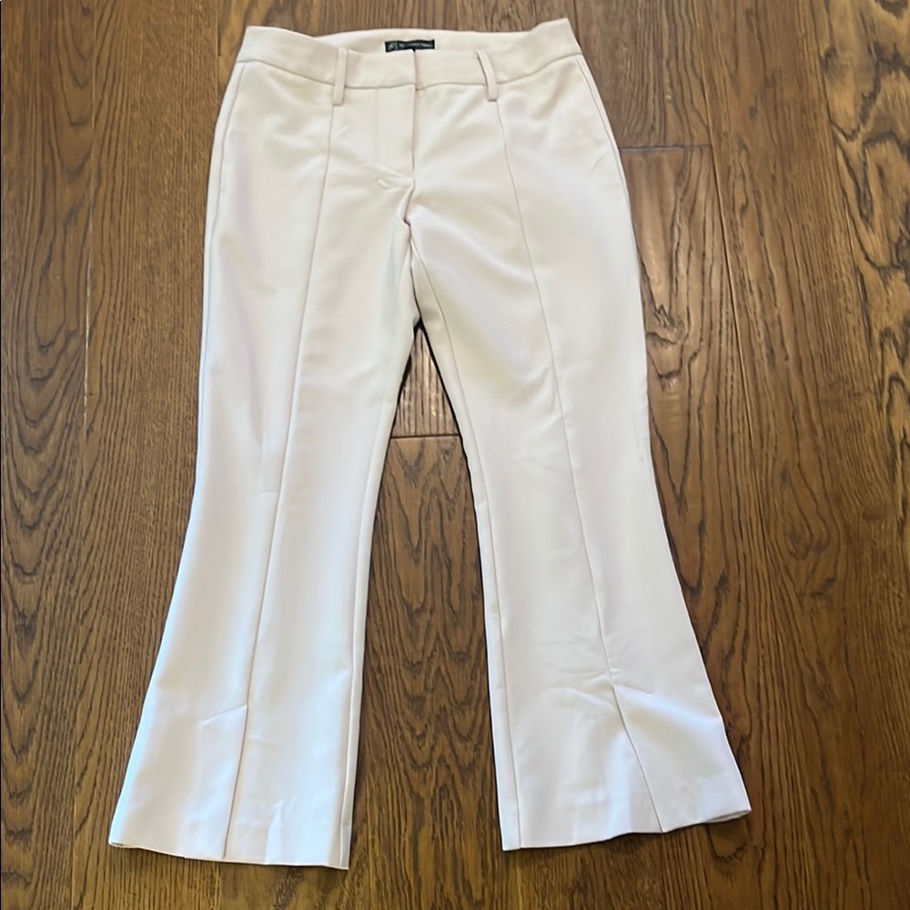 Adrianna Papell Cream‎ Flared Trousers